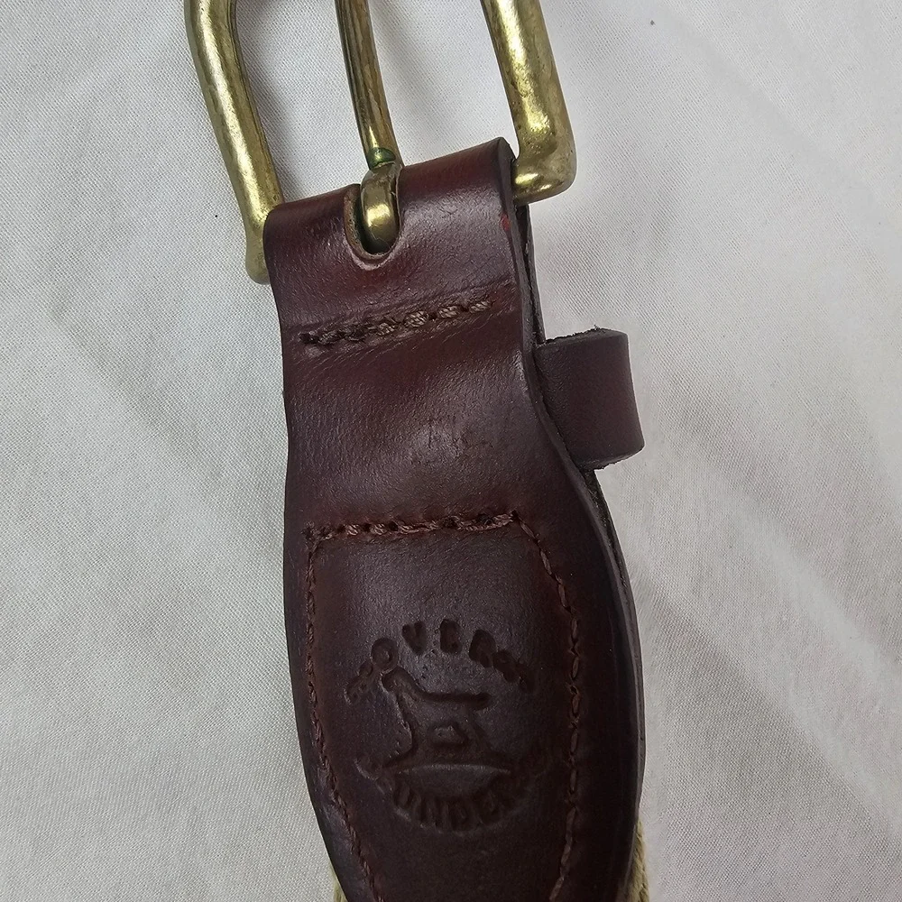 Over Under Men's Camo Hunting Belt With Gold Hardware Fits Waist 35-38